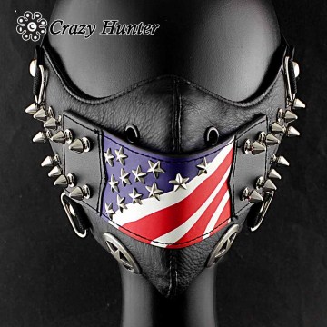 New Flag Full Metal Stud Biker Motorcycle Mask Gothic Punk