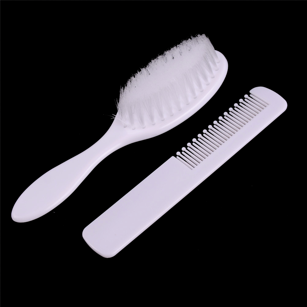 2pcs/1set ABS Baby Hairbrush Newborn Hair Brush Infant Comb Head Massager For Boys And Girls