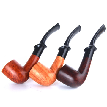 tobacco smoking Briar pipe smooth finished 9mm filter small bent pipe shape #L220 special offer free shipping