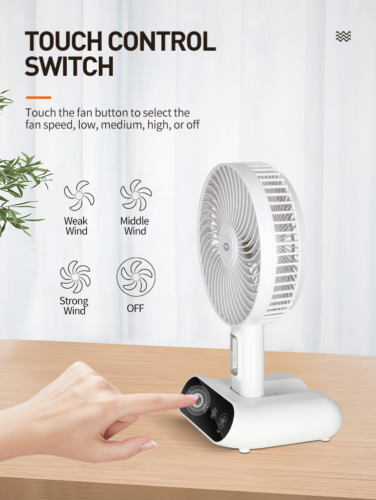 Foldable Desktop Portable Rechargeable Fan with Light-7624-detail-4