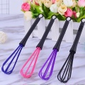 2Pcs Whisk Mini Egg Rotary Egg Mixer Beaters Balloon Flat Steel Wire Bowl Scraper (color random)