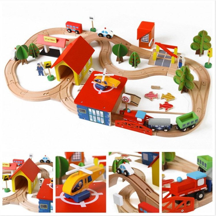 Fishing toys Kids Railway Train Toys Set Magnetic Train Diecast Slot Toy T-homas Track Wooden Track Train Railway plain airport
