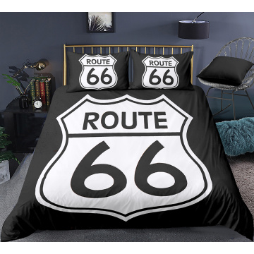 American Route 66 Bedding Set Duvet Cover With Pillowcase Comforter Cover Quilt Cover 2/3pcs US Twin Queen King Size for Kids