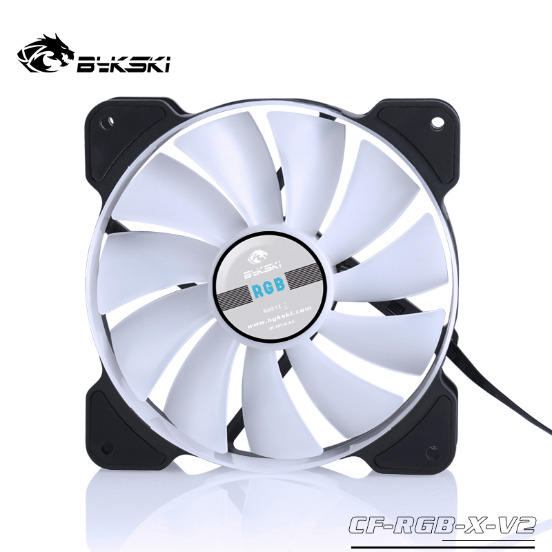 Bykski 12cm rgb fan, computer case 12v led fan, radiator fan, master cooler 120x120x26mm CF-RGB-X-V2