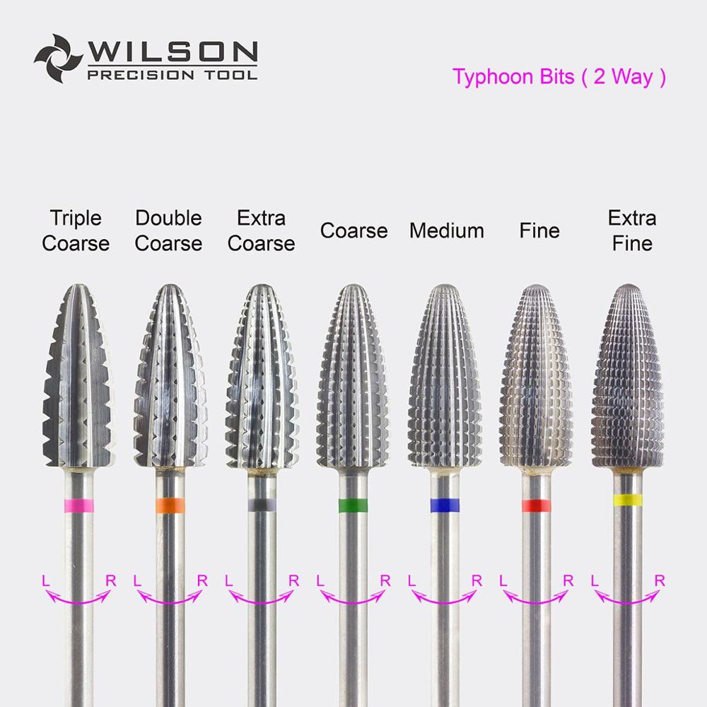 Typhoon Bit(Fastest Remove Acrylics&Gels)-Two directional(for All Hand use)-WILSON Carbide Nail Drill Bit