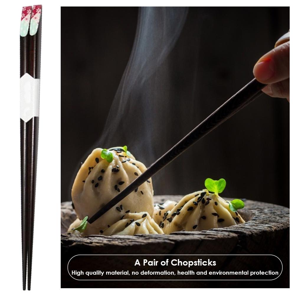 Japanese-style Chopsticks Natural Handmade Reusable Food Sticks Sushi Chop Sticks Chinese Gift Wooden Kitchen Tableware pałeczki