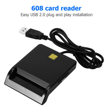 USB Smart Card Reader Lightweight Bank Card IC ID SIM TF Card Reader Bank Office Working Accessories for Windows 10, 8, 7, Vista