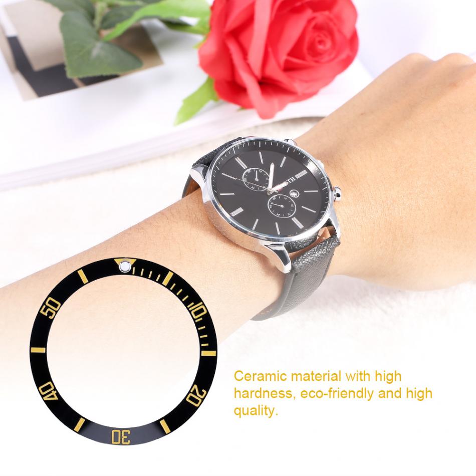 38*30.6mm High Hardness Ceramic Watch Bezel 4 Colors Choice New Lightweight Watch Wristwatch Bezel Insert Loop Replacement Parts