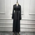 Abaya Dubai Kaftan Lace Mesh Kimono Cardigan Hijab Muslim Dress Abayas For Women Black Cardigan Robe Turkish Islamic Clothing