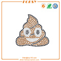 Pile of Poo hotfix iron on emoji rhinestone transfers