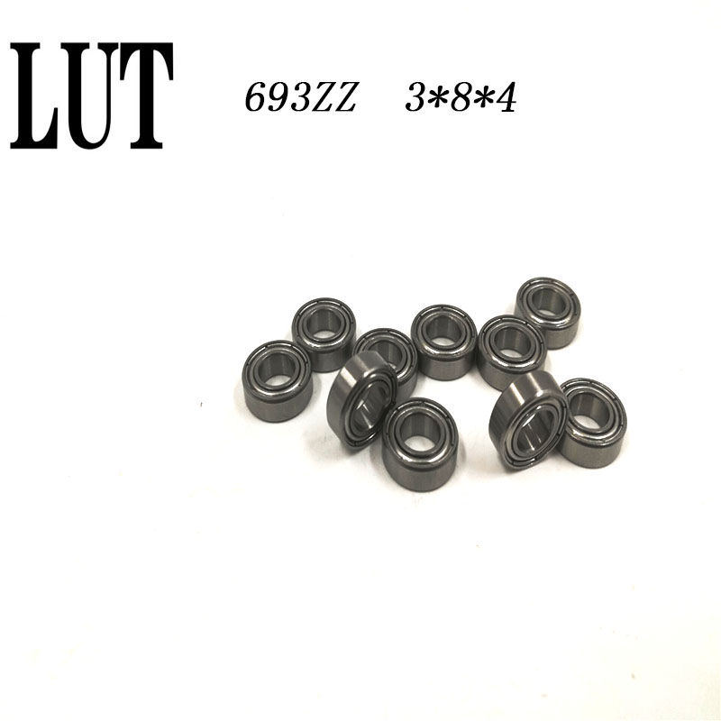 High quality 10PCS 693ZZ Bearing ABEC-7 3x8x4 mm Miniature 693 ZZ Ball Bearings 619/3ZZ EMQ Z3 V3 Mini 693Z 3*8*4 Bearing