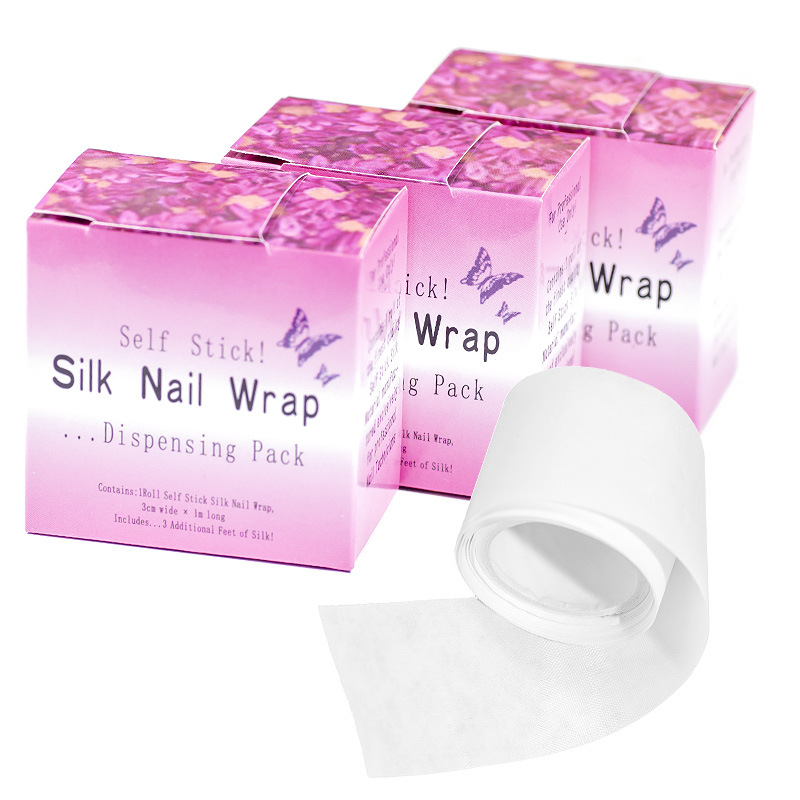 1 Roll Repair Nail Fiberglass Silk Wrap Self Adhesive UV Gel Building Fiber French Manicure Tools DIY Nail Forms Extension Tips