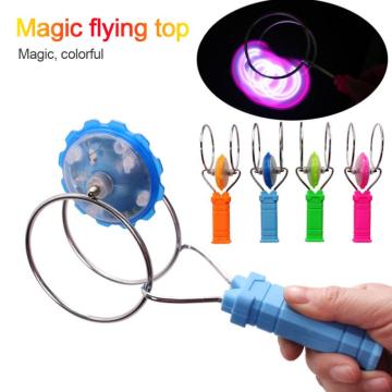 1Pcs Interesting Magnetic Rotating Gyroscope Spinning Top LED Light Flashing Toy Kids Adult Relief Stress Toy Children Random