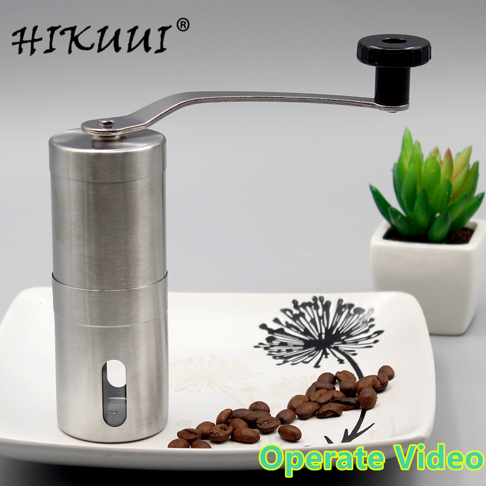 HIKUUI Coffee Grinder Manual Washable Ceramic Core Stainless Steel Handle Beans Nuts Kitchen tools 30g Manual Coffee Grinder