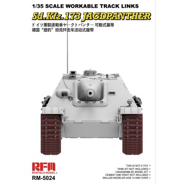 Rye Field 5024 1/35 Workable Tracks for Sd.Kfz.173 Jagdpanther Tank Display Collectible Toy Plastic Assembly Building Model Kit