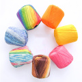 50g/ball Worsted Fancy Section-dyed Rainbow Lace Yarn 100% Cotton for DIY Hand Knitting Crochet Shawl Scarf Thread summer Yarns