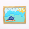 YaMinSanNiO Yacht on The Sea Metal Cutting Dies Barge Relax for Card Making Scrapbooking Dies Embossing Cuts Stencil Craft Dies