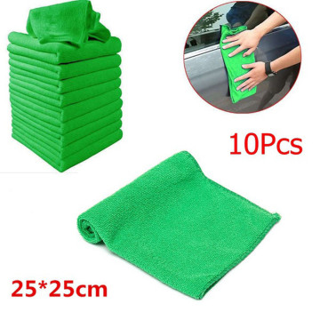 10Pcs Microfiber Cleaning Auto Soft Cloth Washing Cloth Towel Super Absorbent Edgeless Car Washing Drying Towel 25 x 25cm #BL5
