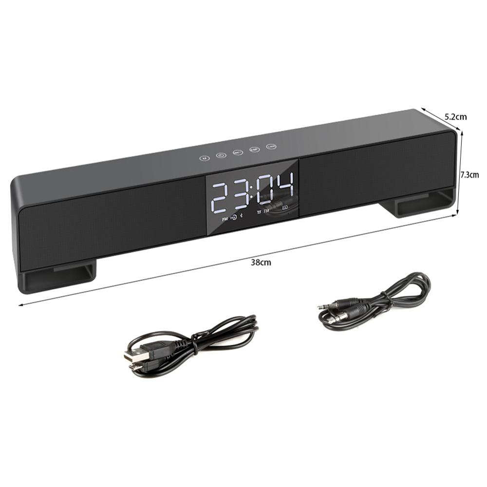 LED Display Soundbar TV Bluetooth Speaker Barra De Sonido Para PC Home Theater System AUX TF USB Alarm Clock Bass Subwoofer USB