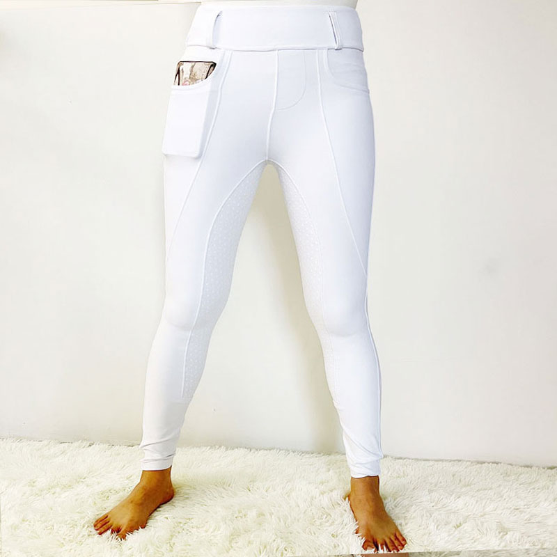 In Stock Equestrian Clothes White Breeches For Women