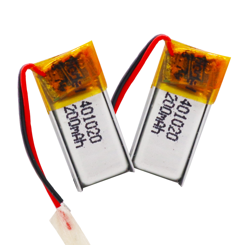 3.7v 200mah 401020 Lithium polymer Li-po Rechargeable Battery For Toys Cars Bluetooth speaker Bluetooth headset digital products