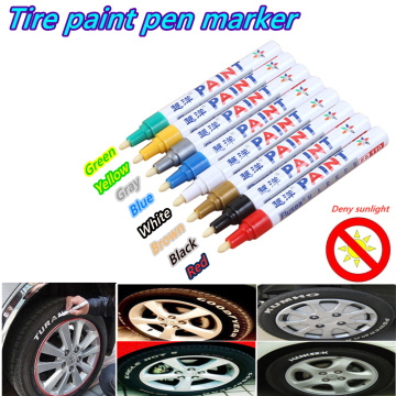 13 Color White Waterproof Rubber Permanent Signature Pen Oily Marker Pen Car Tire Tread Environmental Tire Paint Sign