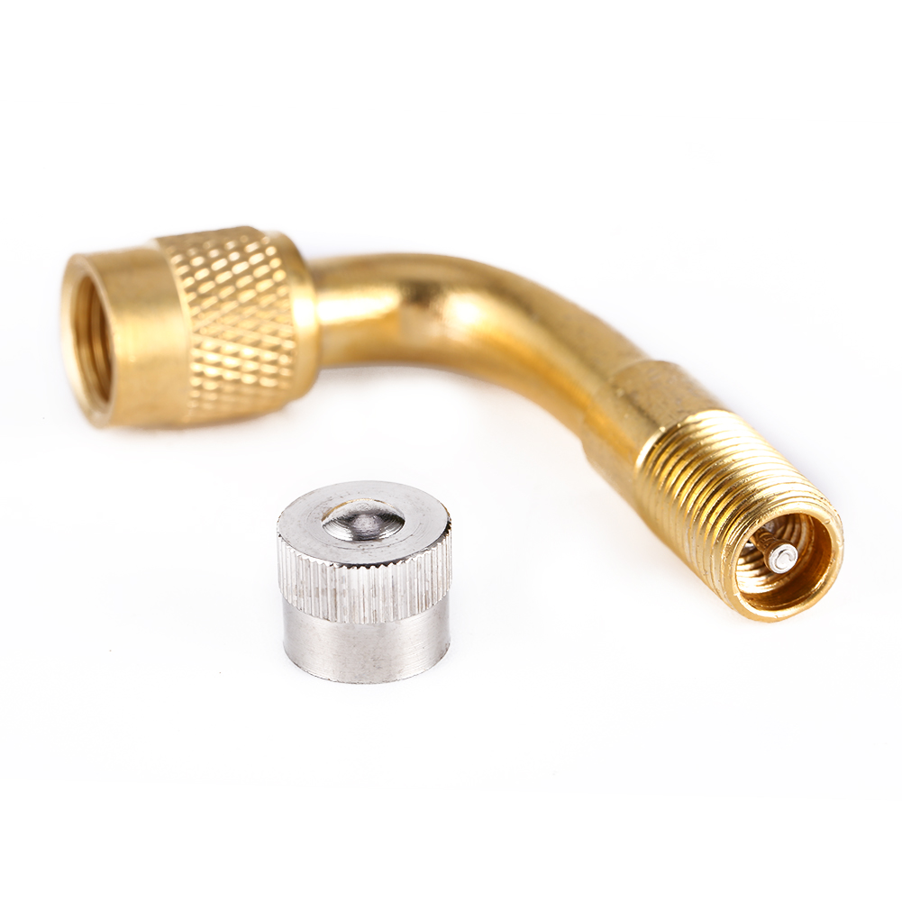Air Tyre Valve Extension 90 Degree Brass Adapter Auto Car Tire Stem Extender Air Tyre Valve Extension Dropshipping
