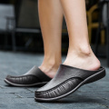2020 Summer Men's Half Sole Slippers Classic Closed Toe Sandals Slipper Mule Clogs Men Flip Flops 40-47 Plus Size Garden Shoes