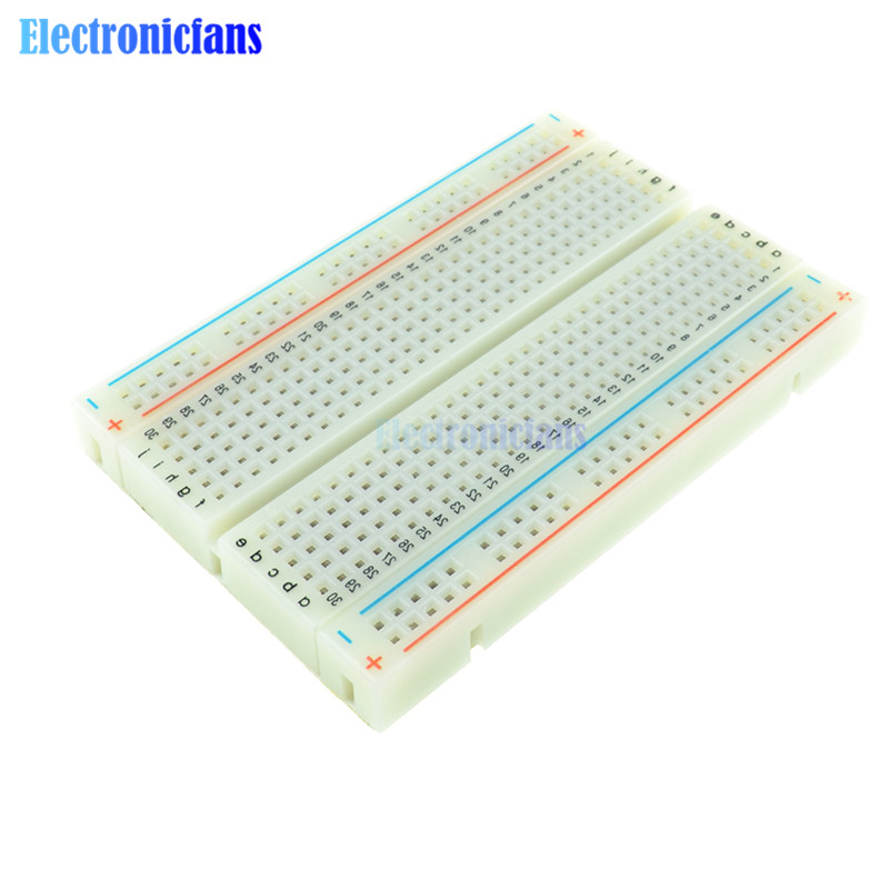 Mini Test Protoboard DIY Bread Board 400 Tie Points Holes Universal Solderless PCB Breadboard For Bus Test Circuit Board MB102