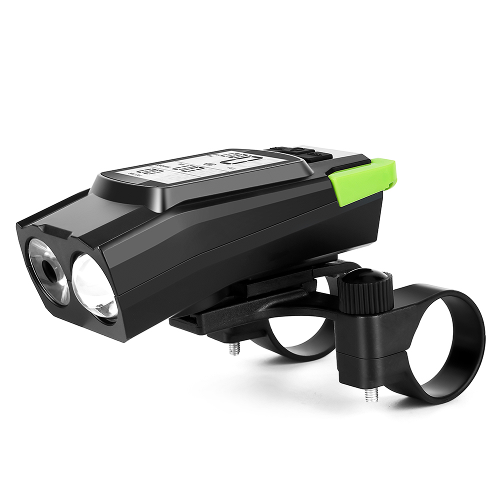 NEWBOLER 4000mAh Bike Front Light USB Rechargeable 800 Lumen Bicycle Lights With Horn Wireless Odometer 3 in 1 Bike Accessories
