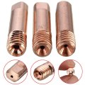 Hot 10pcs MB-15AK M6*25mm MIG/MAG Welding Torch Contact Tip Gas Nozzle 0.8/1.0/1.2mm Mig Welding Accessories Torch Contact Tip
