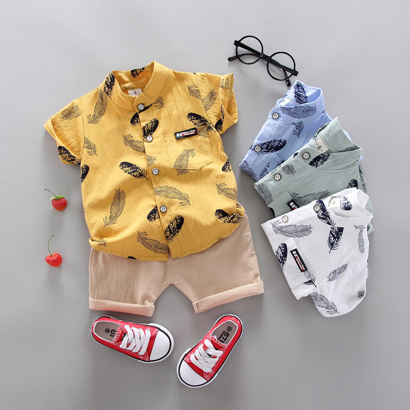 Boy Clothing Casual Baby Girl's Summer Clothes Set Sports Shirt+ Shorts Suits Clothes Cotton Products Kids Clothes