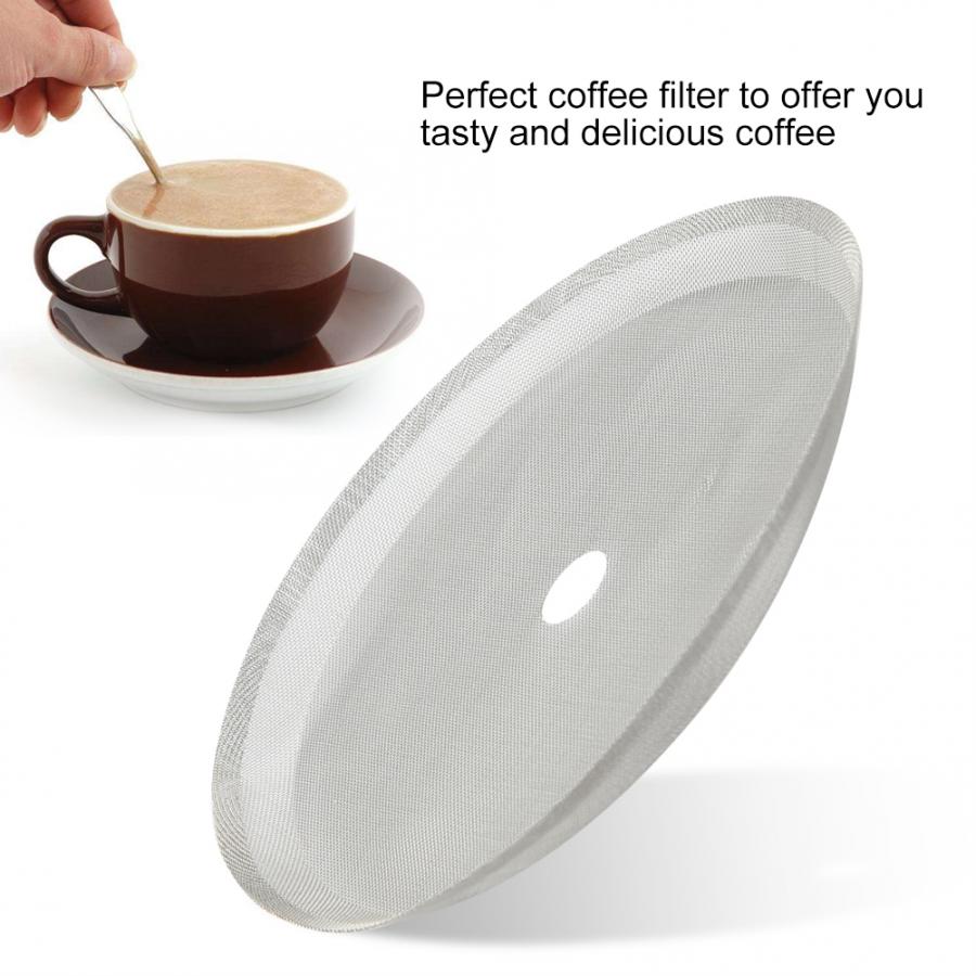 5Pcs Stainless Steel Reusable Coffee Filter Paper Espresso Maker Filtering Mesh for French Press Coffee Tea Maker Filter