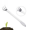 Stainless Steel Plant Gardening Tools Practical Durable 2 IN 1 Soil Mix-function Firm Spatula Bonsai Root Rake