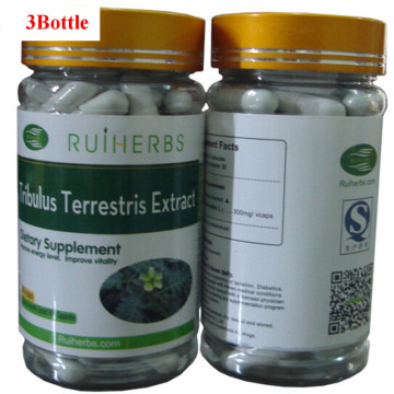 3Bottles Tribulus Terrestris Extract 90% Saponins (500mg x 270pcs) Caps Enhance Physical Strength and Vitality free shipping