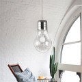 Oversized bulb LED pendant lamp simple glossy E27 bottom cover indoor living room lighting kitchen dining room bedroom ceiling