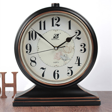 European Retro Table Clock Living Room Bedroom Large Office Desktop Silent Clock Pendulum Seat Clock Home Decoration