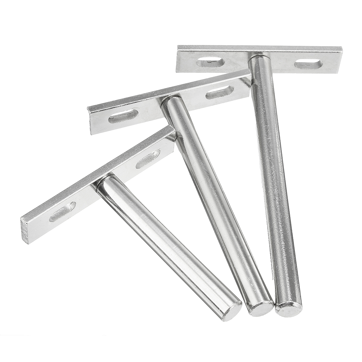 10 x Heavy Tool 3/4/5 inch Concealed Floating Wall Shelf Support Metal Brackets Cold Rolled Steel For 20-30mm Thickness