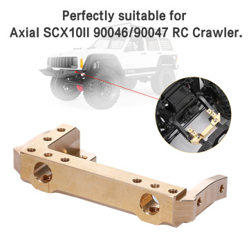 Newest for 1/10 Axial SCX10II 90046 90047 RC Crawler Copper Front Bumper Mount Heavy Duty RC Car Accessories RC Parts