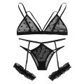 Female Underwear Sexy Erotic Micro Bikini New Women Plus Size Lace Lingerie Bra+thong Underwear Set Black Sleepwear Erotic