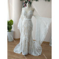 Flare Long Sleeve Lace Wedding Dresses Hippie Style Symphony Bridal Gowns See Through Sexy Vestido De Noivas DW227