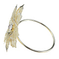 12 Pcs Floral Metal Rings Napkin Holder Dinner Wedding Towel Ring for Party Table JAN88