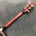 Custom Solid Spruce Top Deluxe Rosewood Back Side Full Abalone Binding Bone Nut Saddle Acoustic Guitar with Electronic EQ Pickup