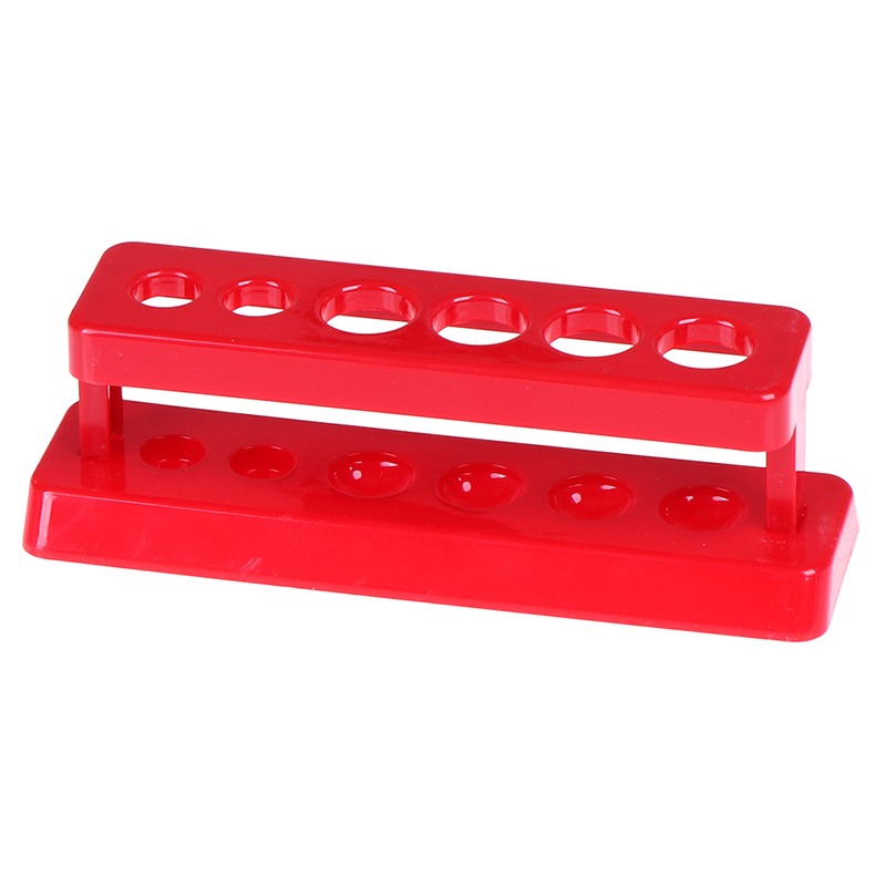 6 Holes Red Plastic Test Tube Rack Holder Support Burette Stand Laboratory Test tube Stand Shelf Lab School Supplies New Arrival