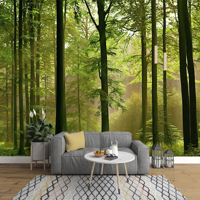 Custom Mural Wallpaper Modern 3D Primary Forest Nature Scenery Wall Painting Living Room Sofa Backdrop Wall Papers For Walls 3 D