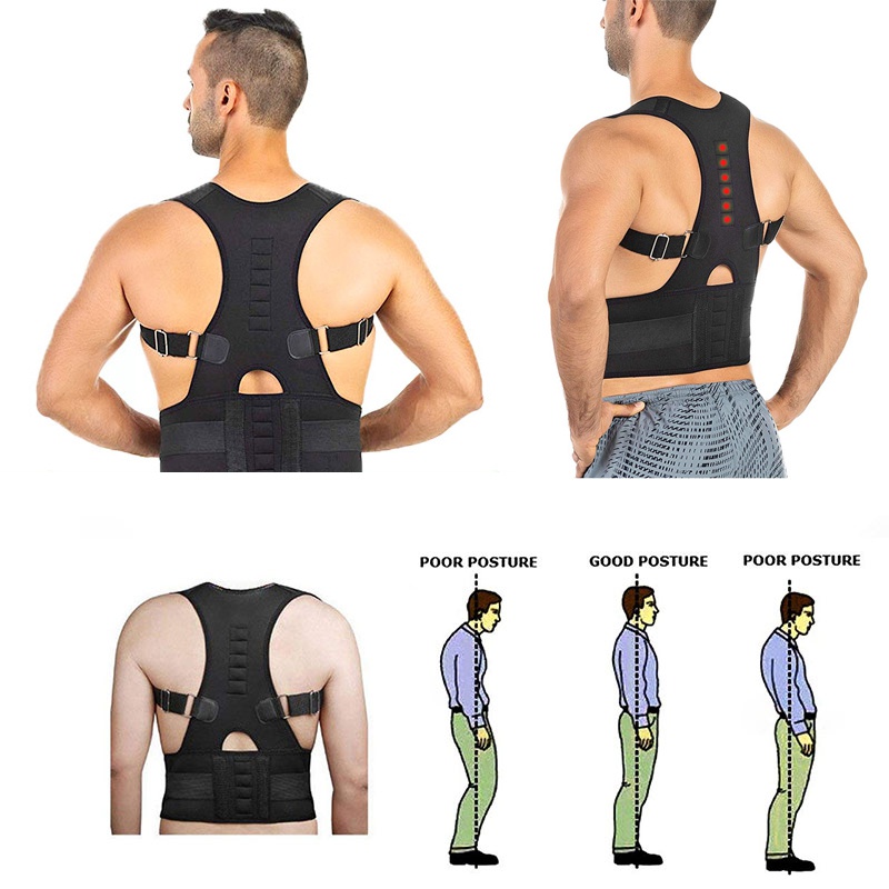 1PCS Shoulder Back Correct Belt Magnets Posture Corrector Back Support Brace Humpback Postural Correction Belt Chiropractic Vest
