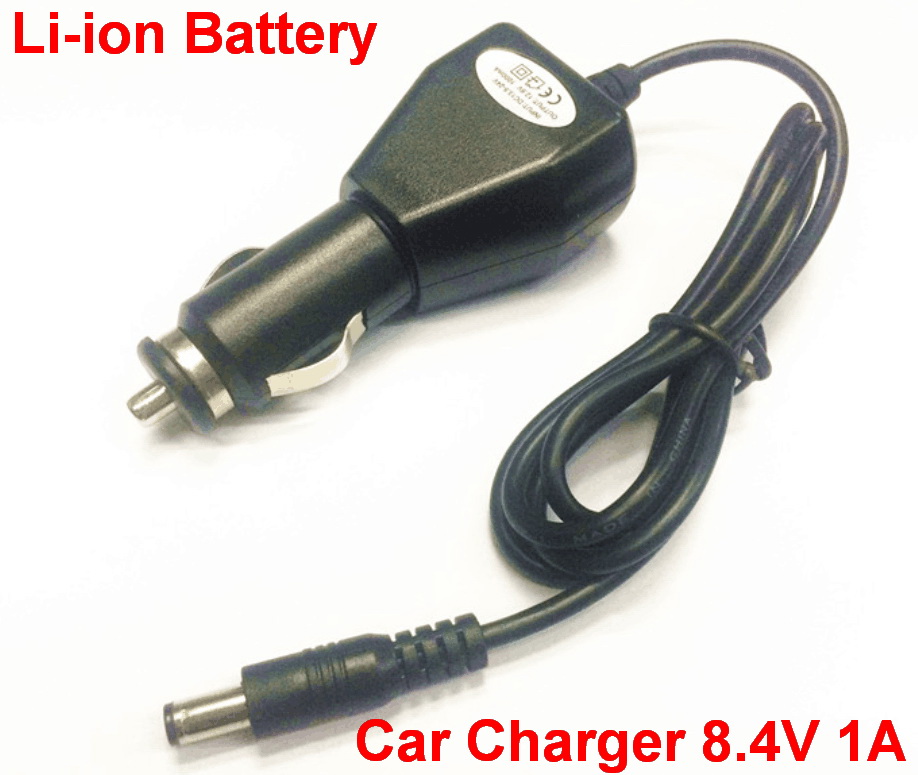 1pcs 8.4V 1A Universal Power Adapter car Charger 8.4V 1A for 18650 battery pack DC plug
