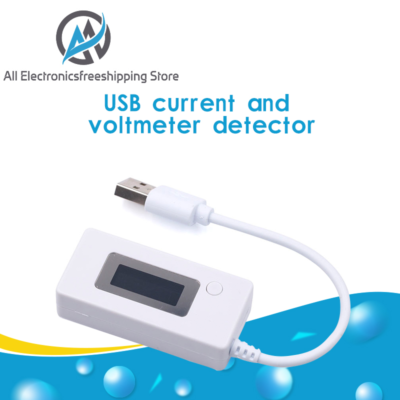 LCD USB Detector Voltmeter Ammeter Mobile Power Charger Capacity Tester Meter Voltage Current Charging Monitor 3V-7V DC 3-7V