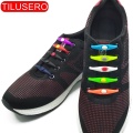 TILUSERO Fashion Black Round Creative No Tie Shoelaces Unisex Elastic Silicone Shoe Laces All Sneakers Fit Strap