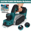 Drillpro 18V 15000rpm Rechargeable Electric Planer Cordless Hand Held for Makita 18V Battery Wood Cutting with Wrench